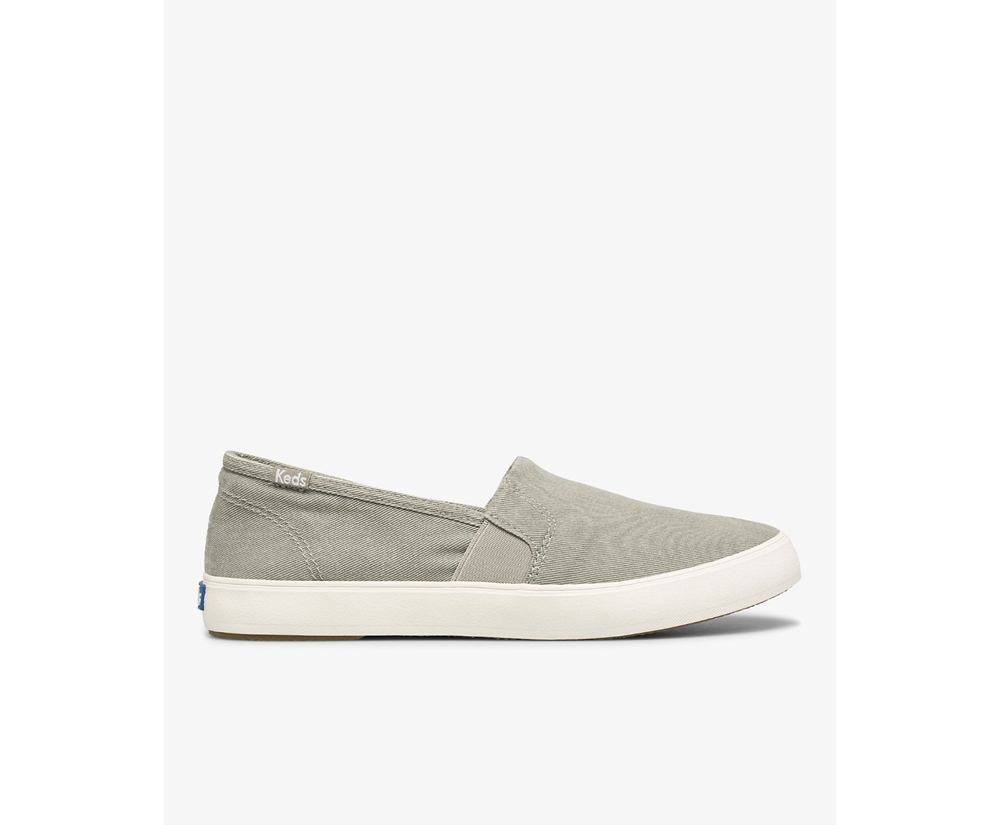 Slip On Γυναικεια - Keds Clipper Washed Solids - Γκρι - VRUCJ2985